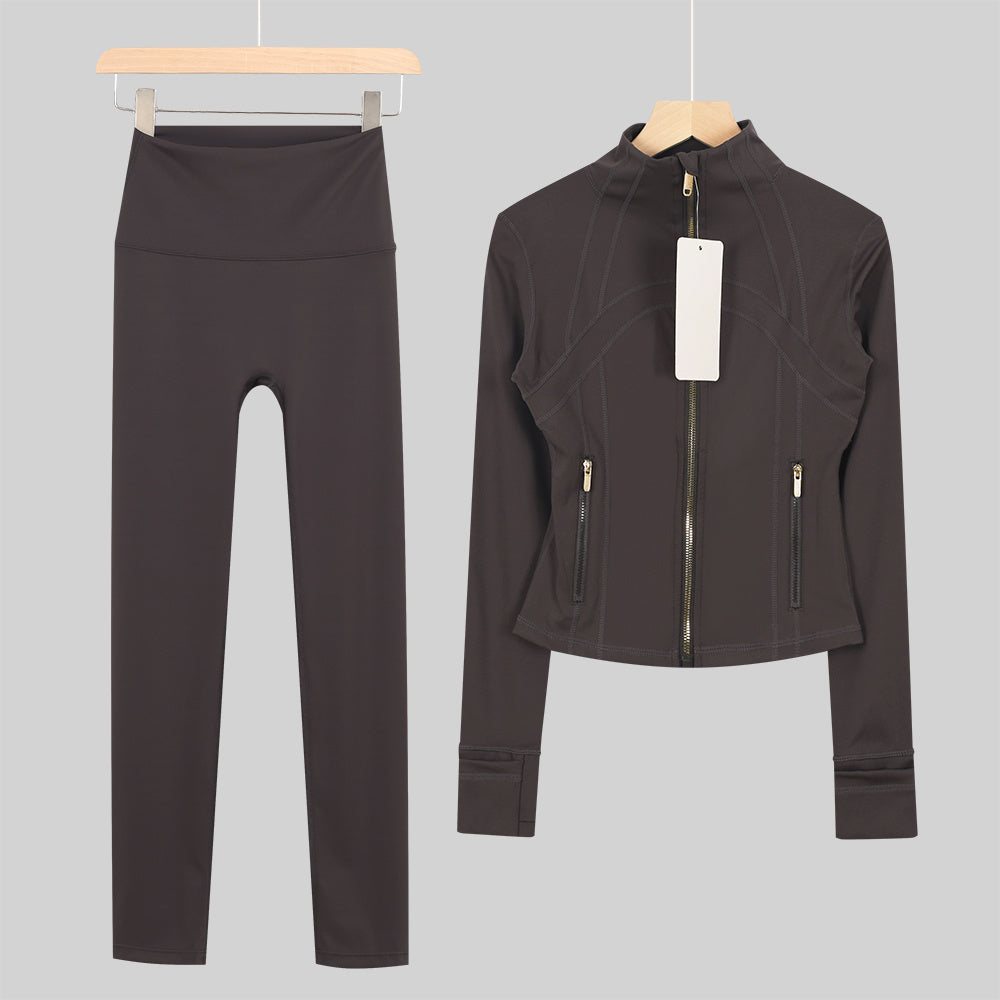 Bxrbie Cropped Define Jacket & Leggings Set - Nude Collection