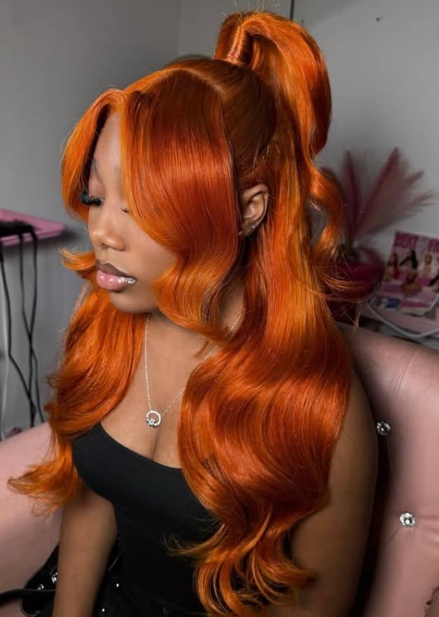 Baddie on a Budget Ginger Wave Wig β 13x6 HD Lace | 200 Density π₯π§‘