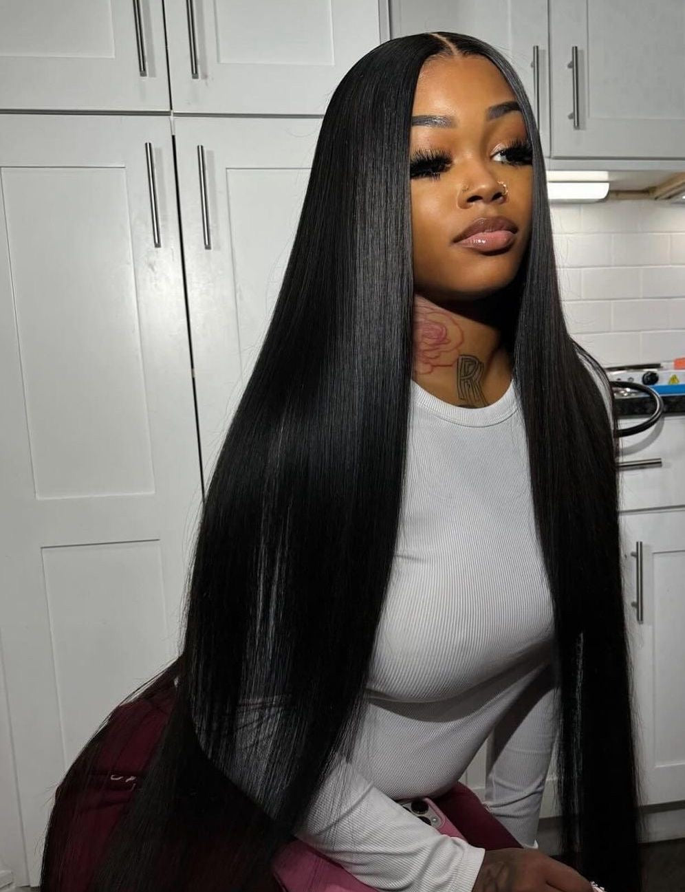 Baddie on a Budget Sleek Straight Wig – Black | 13x6 HD Lace | 200 Density 🖤✨