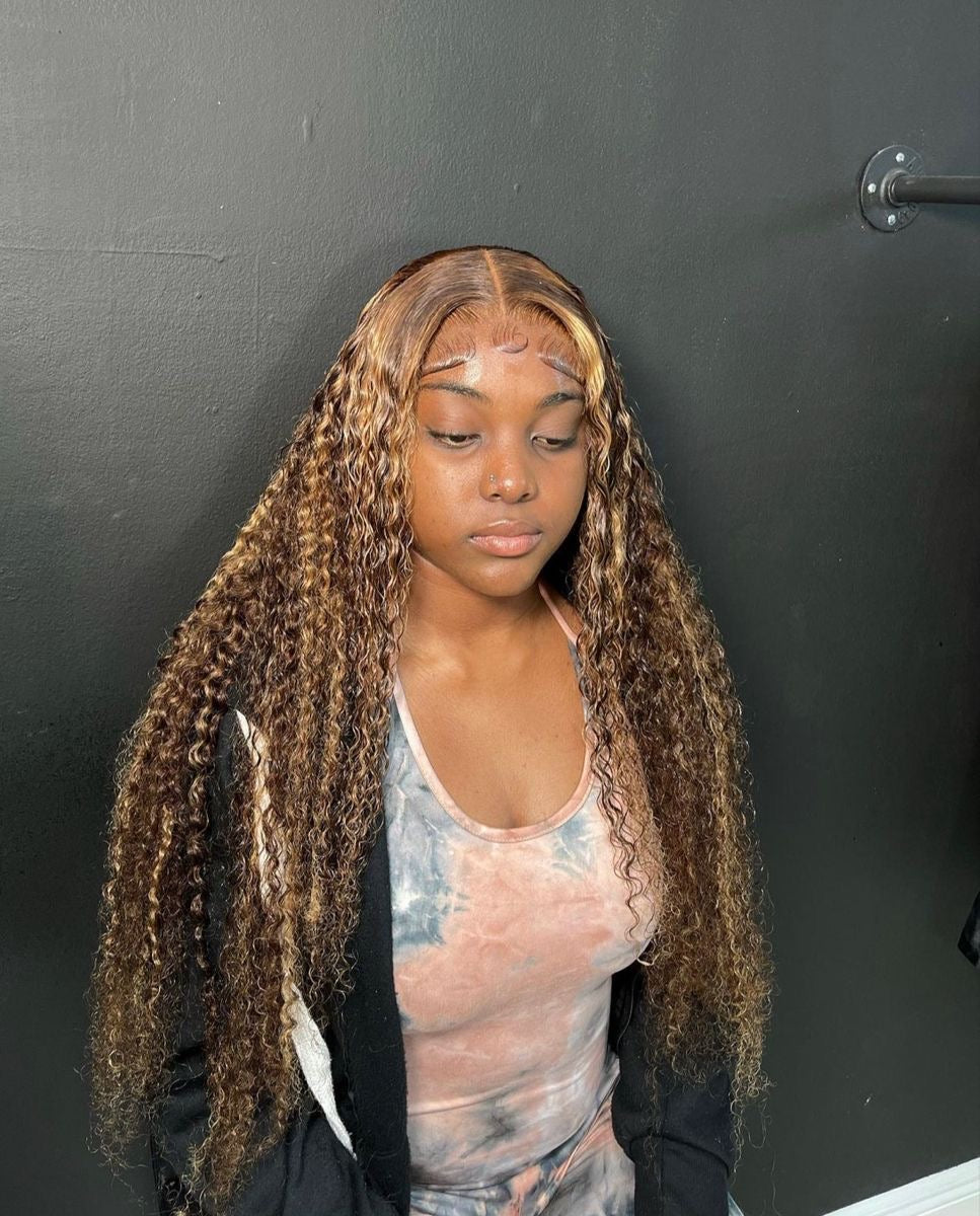 Honey Caramel Deep Wave Wig β 4/27 | HD Lace | 200 Density π―β¨