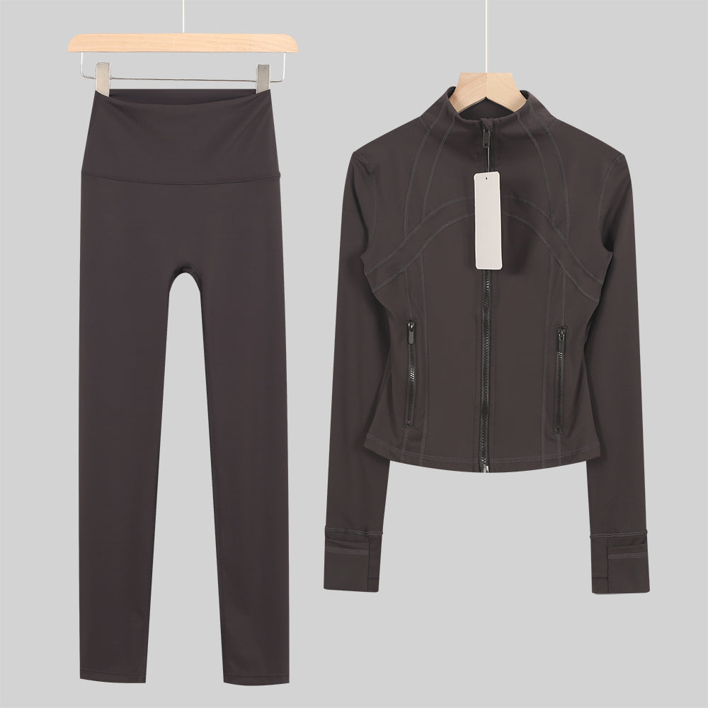 Bxrbie Cropped Define Jacket & Leggings Set - Nude Collection