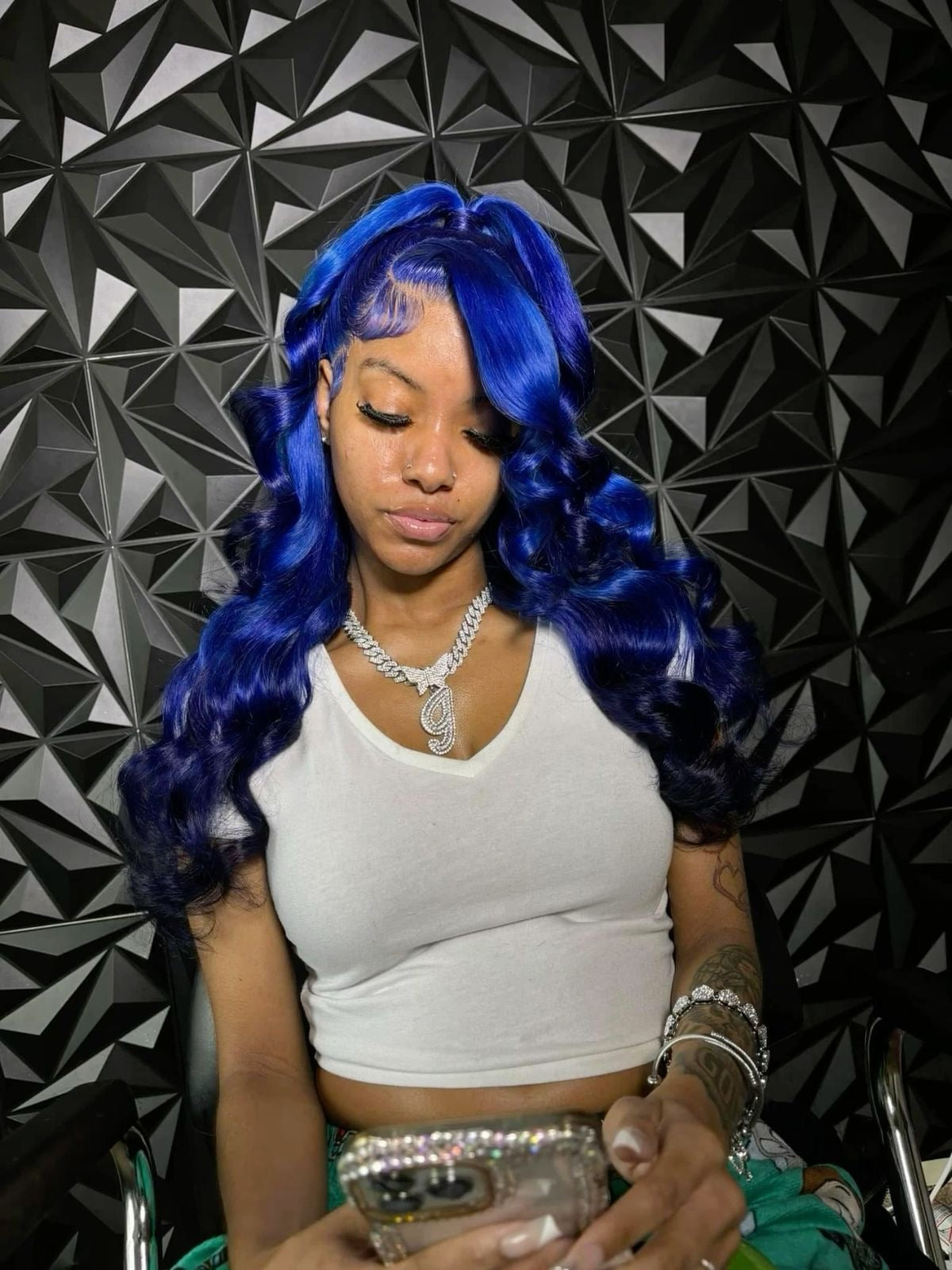 Royal Sapphire Wave Wig – Royal Blue | 13x6 HD Lace | 220 Density 💙✨