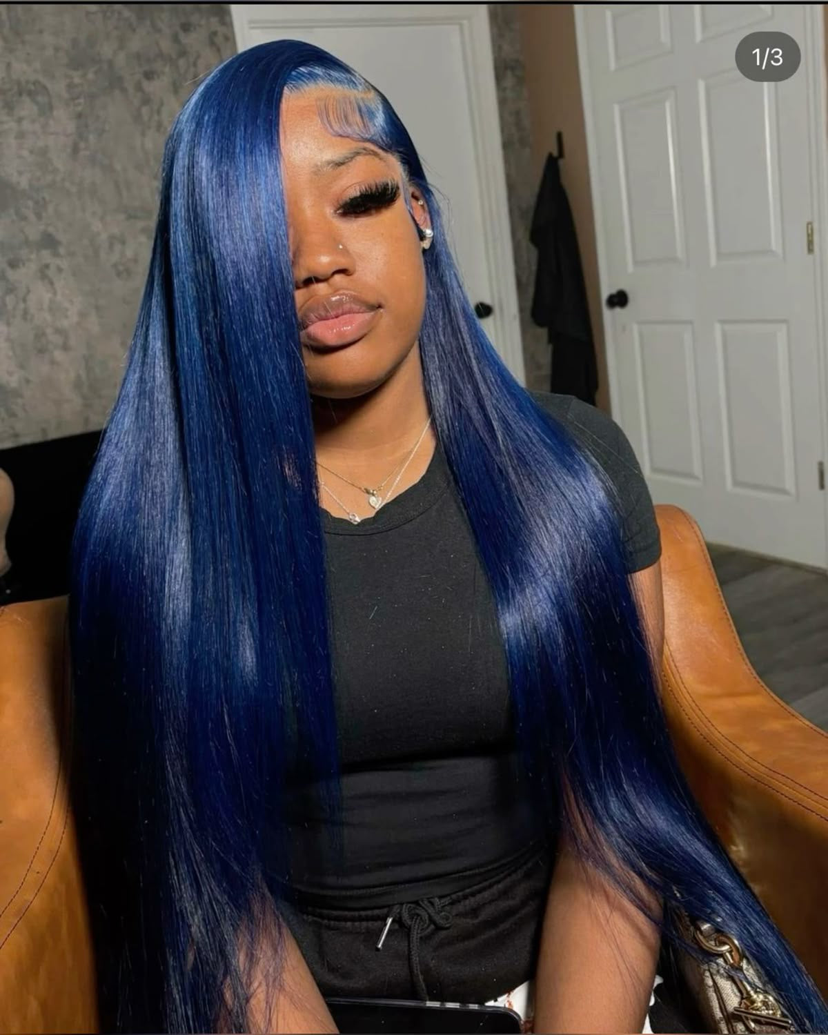 Royal Sapphire Sleek Wig – Royal Blue | 13x6 HD Lace | 220 Density 💙✨