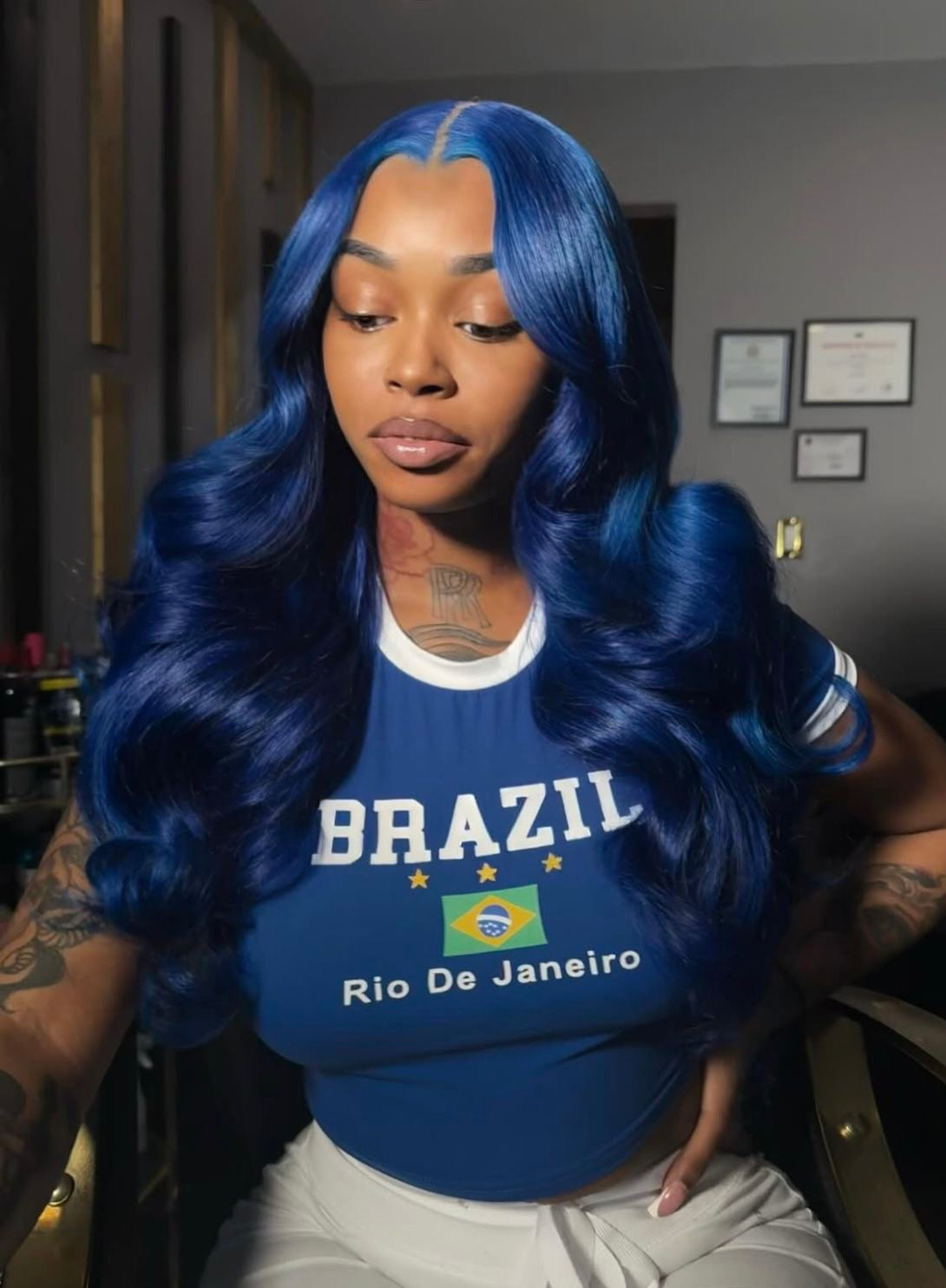 Royal Sapphire Wave Wig – Royal Blue | 13x6 HD Lace | 220 Density 💙✨