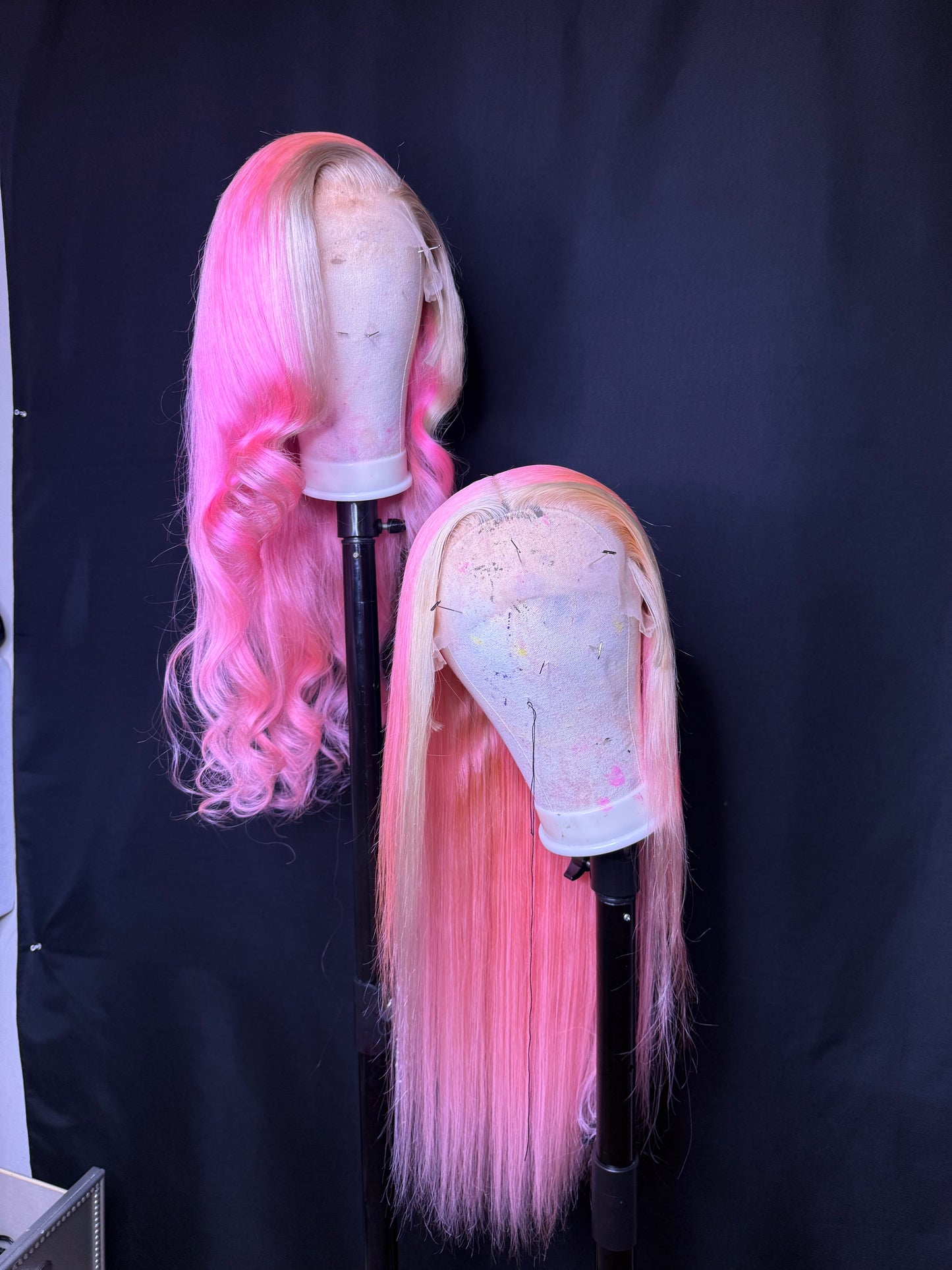 Cotton Candy Money Piece Straight Wig – Baby Pink & 613 | 13x6 HD Lace | 220 Density 🍬💗✨
