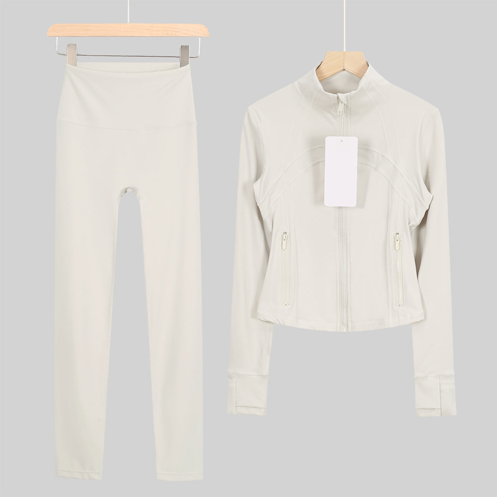 Bxrbie Cropped Define Jacket & Leggings Set - Nude Collection