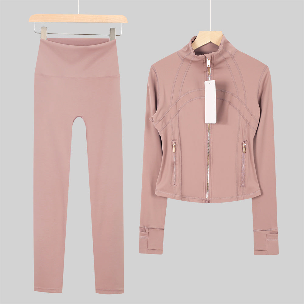 Bxrbie Cropped Define Jacket & Leggings Set - Nude Collection
