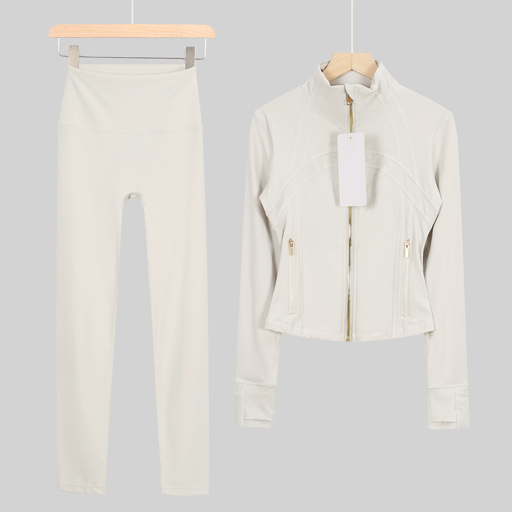 Bxrbie Cropped Define Jacket & Leggings Set - Nude Collection