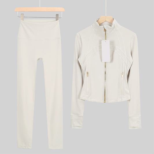 Bxrbie Cropped Define Jacket & Leggings Set - Nude Collection