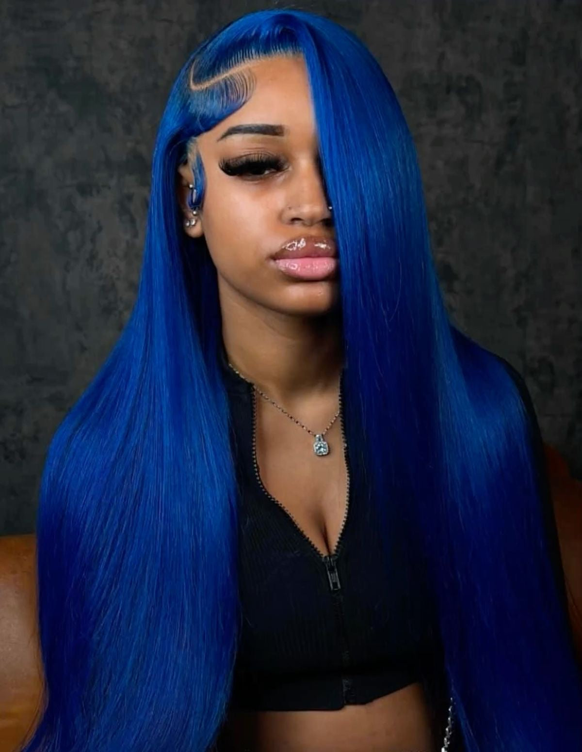 Royal Sapphire Sleek Wig – Royal Blue | 13x6 HD Lace | 220 Density 💙✨