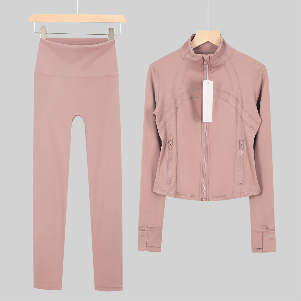 Bxrbie Cropped Define Jacket & Leggings Set - Nude Collection