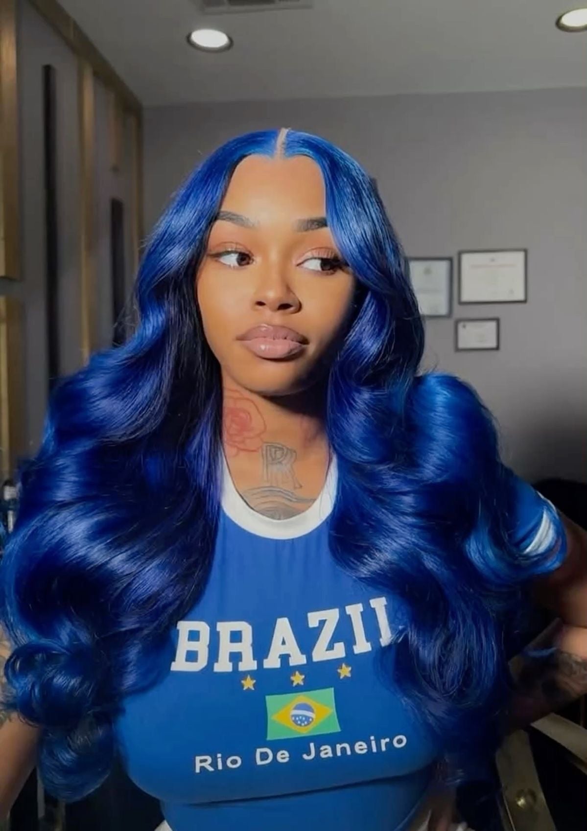 Royal Sapphire Wave Wig – Royal Blue | 13x6 HD Lace | 220 Density 💙✨