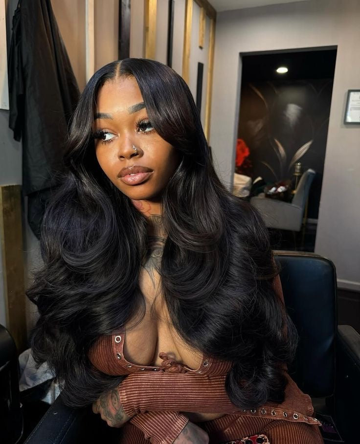Baddie on a Budget Black Body Wave Wig – 13x6 HD Lace | 220 Density
