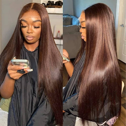 Baddie on a Budget Chocolate Straight Wig - 13x4 HD Lace | 200 Density 🍫✨