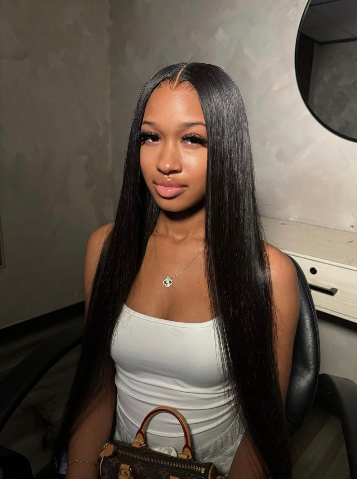 Baddie on a Budget Sleek Straight Wig – Black | 13x6 HD Lace | 200 Density 🖤✨