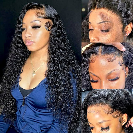 Baddie on a Budget Black Deep Wave Wig – 13x6 HD Lace | 200 Density 🌊✨