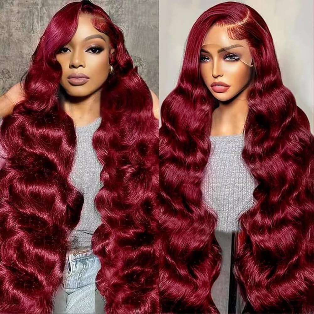 Baddie on a Budget Burgundy Wig – 99J | 13x6 HD Lace | 200 Density 🍷✨