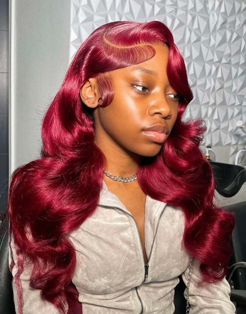 Baddie on a Budget Burgundy Wig – 99J | 13x6 HD Lace | 200 Density 🍷✨