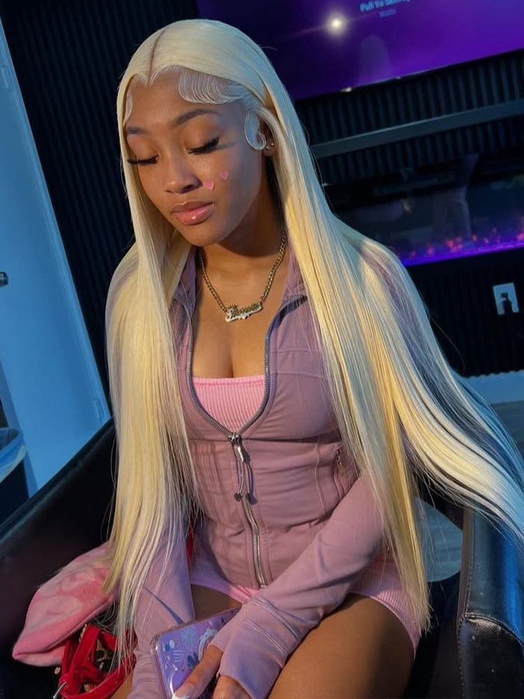 Baddie on a Budget Platinum Wig – 613 | 13x6 HD Lace | 220 Density 💎✨