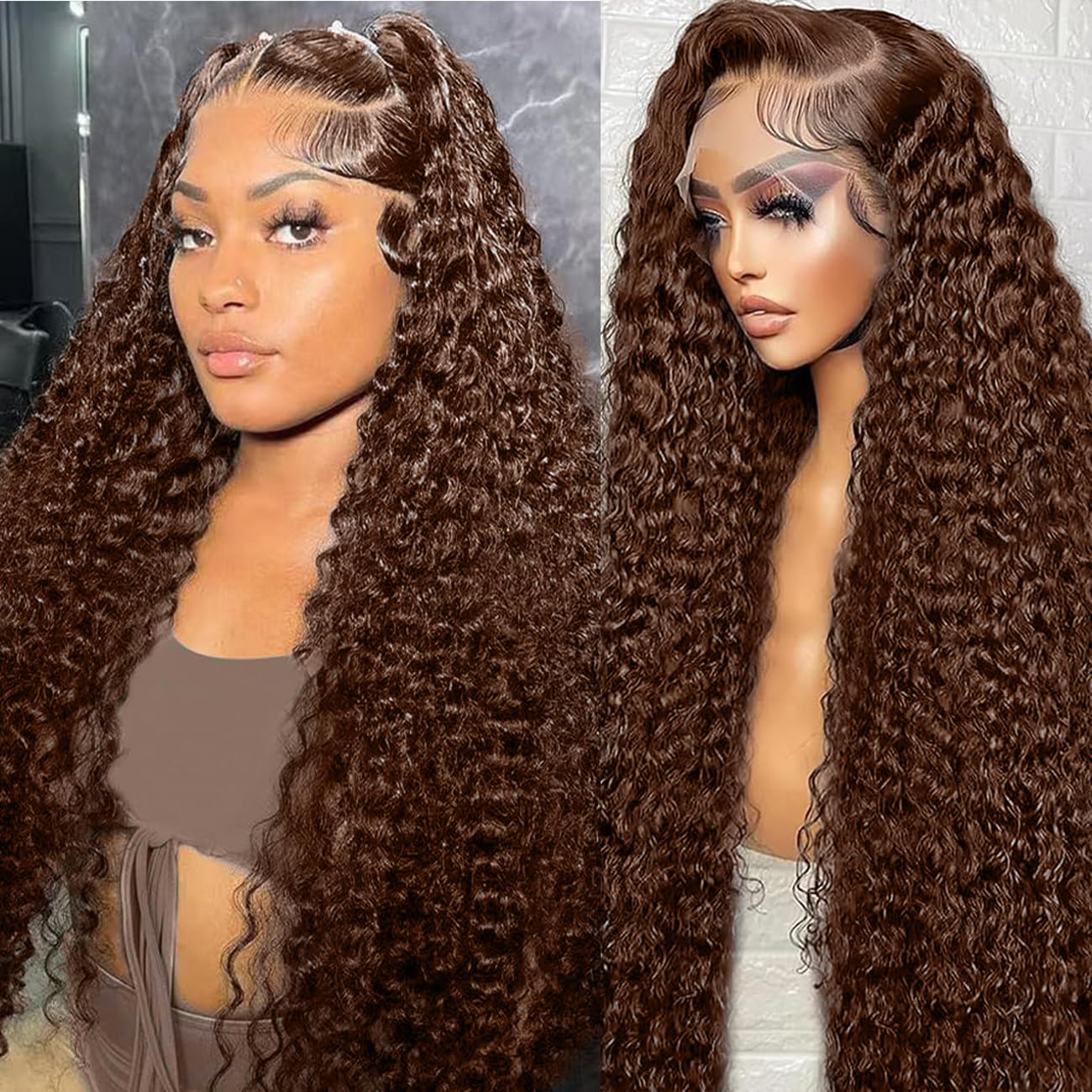 Baddie on a Budget 13x6 Chocolate Deep Wave 200 Density Wig